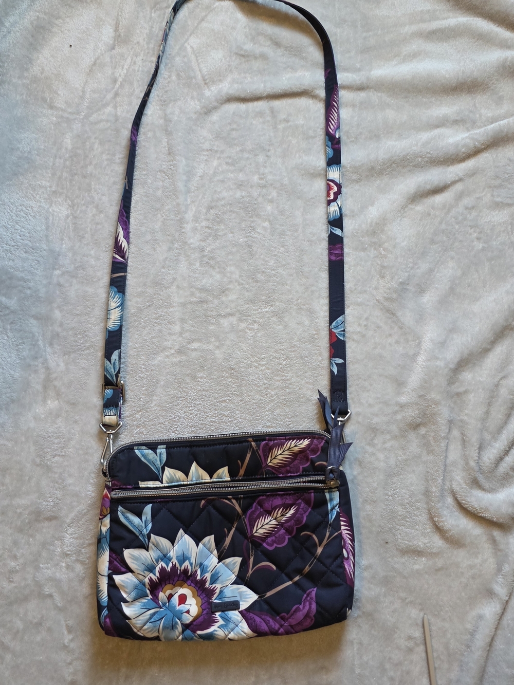 Vera Bradley Triple Zip Hipster Mayfair In Bloom
